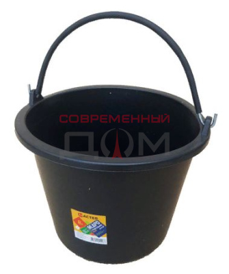 Ведро строительное круглое Flexible 8л резинопластик /Plastiko/2686